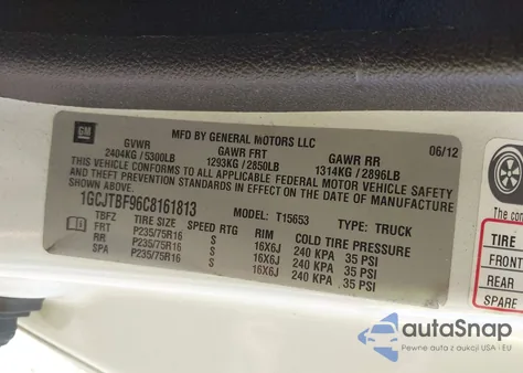 2012 Chevrolet Colorado Work Truck from USA, damaged, VIN 1GCJTBF96C8161813